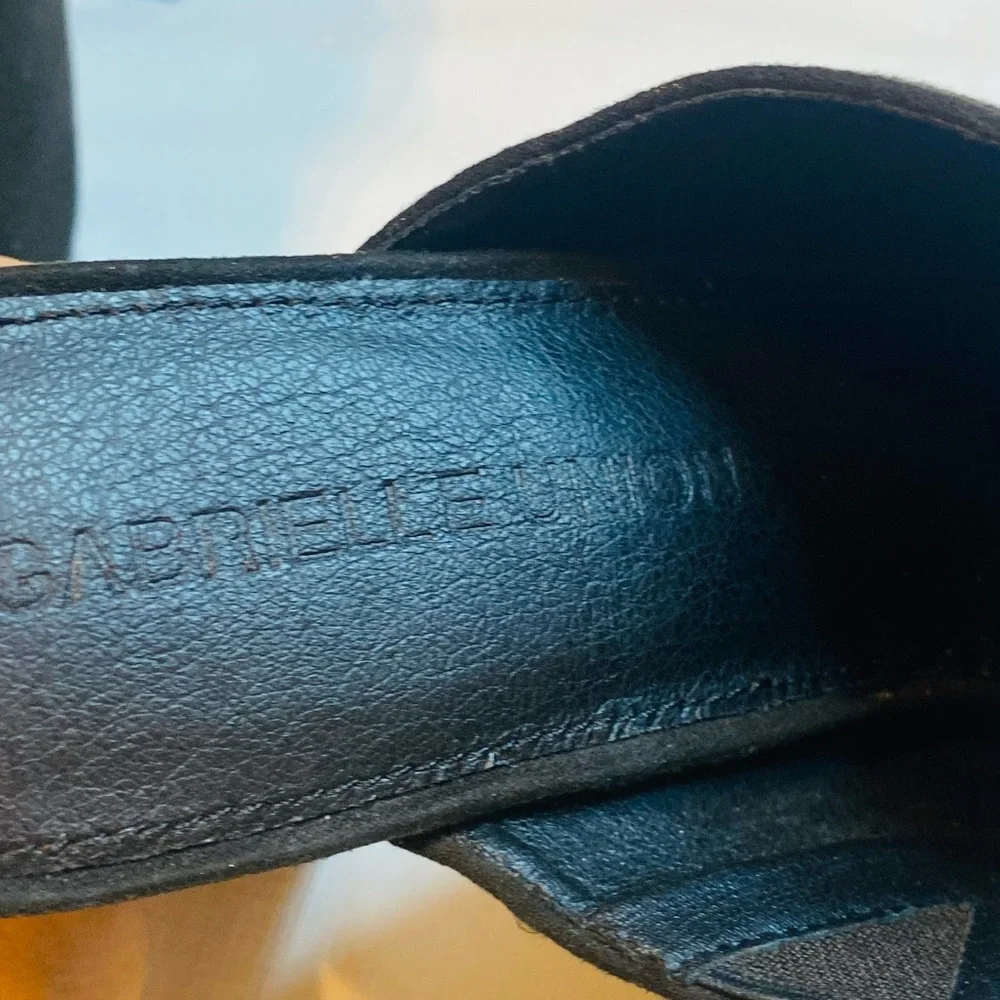 GABRIELLE UNION Chic Black Platform Mules - Picture 10 of 11